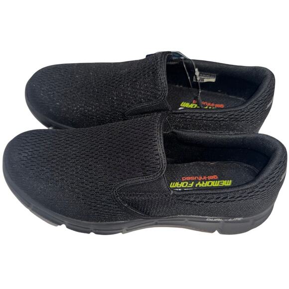 Skechers Mens 9 Slip-On Sneakers Black Mesh Casual Comfort Walking Shoes NWT main image 6